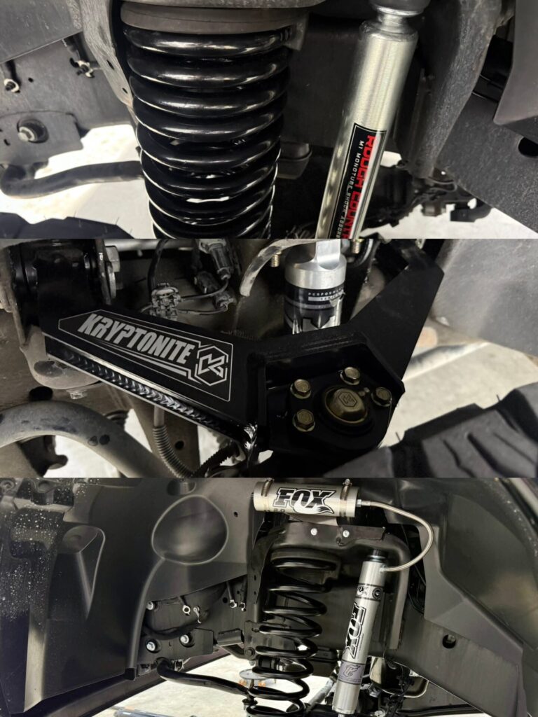 upper control arms, resivoir shocks, lift coil springs