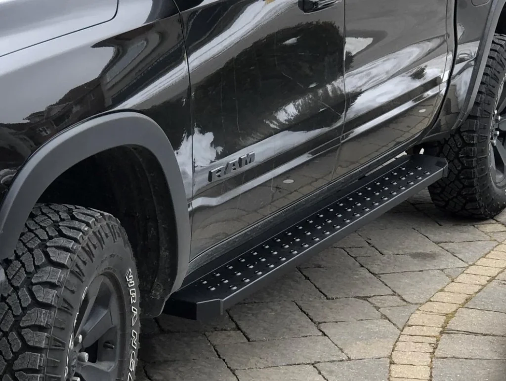 Metal solid Running Boards on a Ram 1500