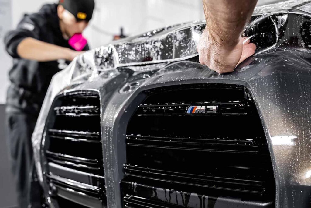 PPF installation on a BMW M3