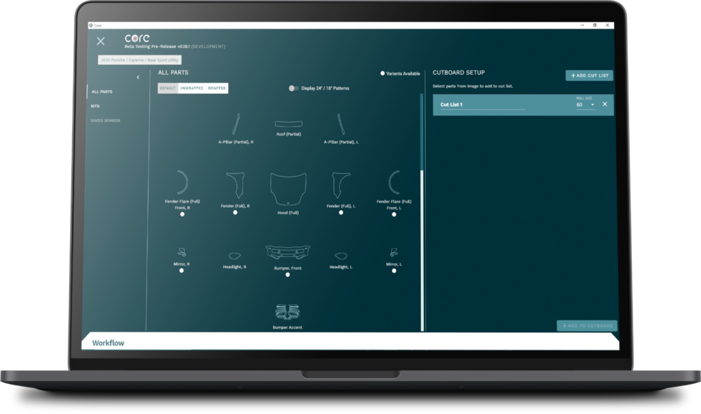 Core Film Cutting software